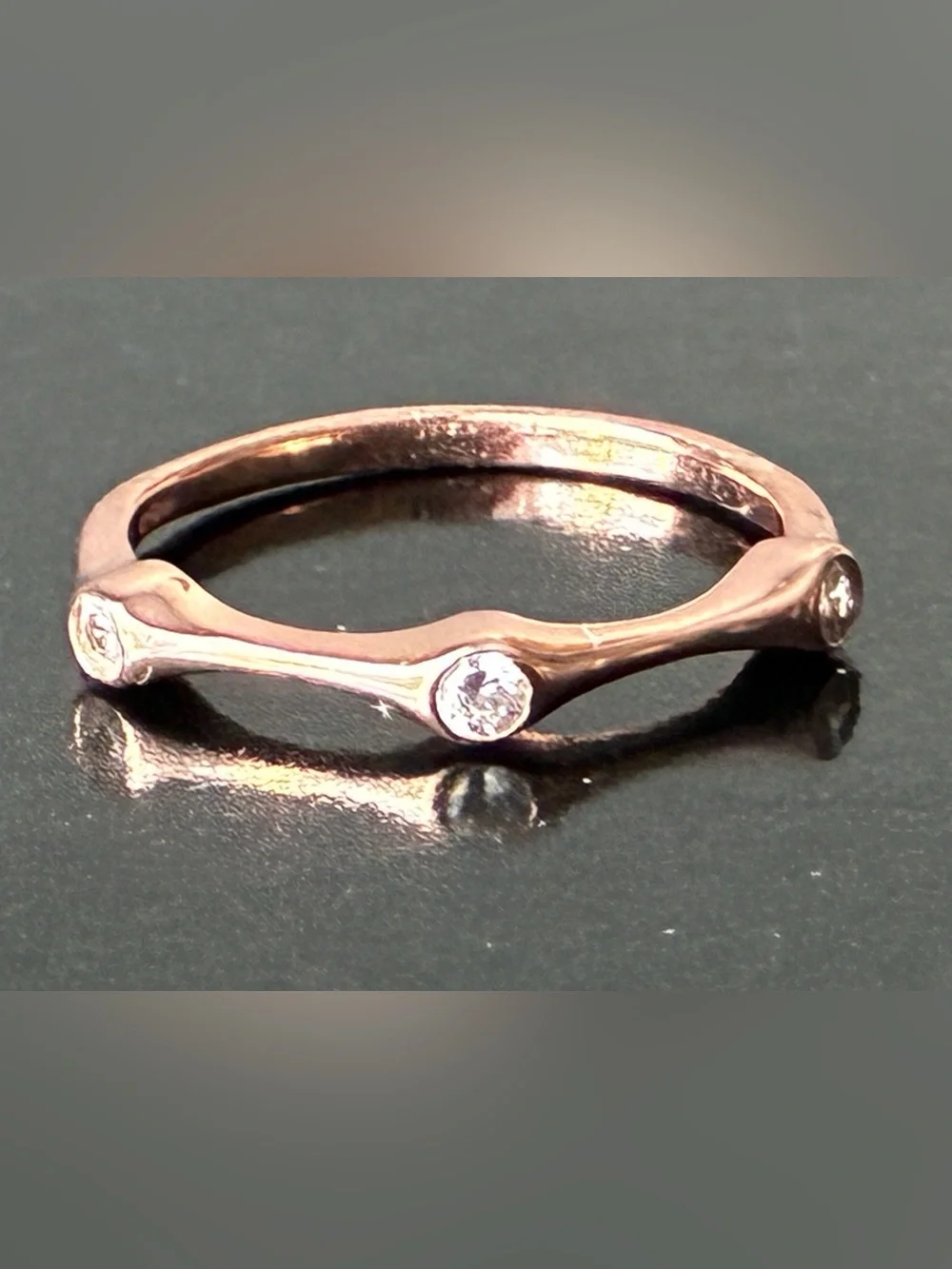 Sterling Silver 925 Rose Gold Tone Sz 7